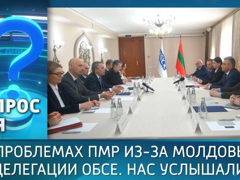 О проблемах ПМР из-за Молдовы – делегации ОБСЕ. Нас услышали? Вопрос дня - 15/05/26