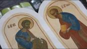 Мозаичная икона Петра и Павла из приднестровской смальты